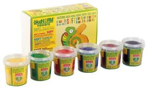 エコノーム オーガニック ソフトカラー粘土 クラシック 6色入り